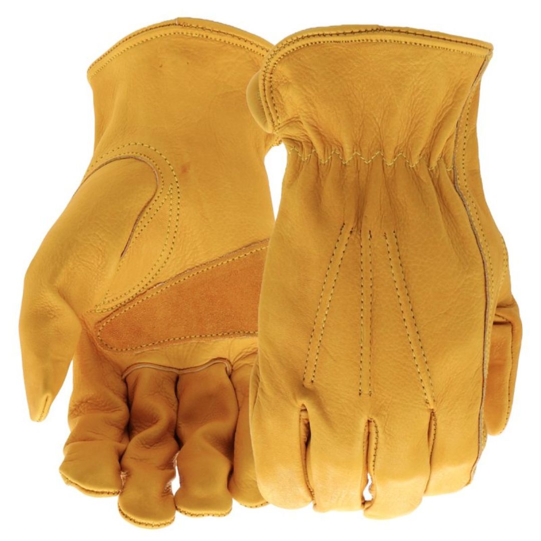 COWHIDE LEATHERGRAIN GLOVES MED