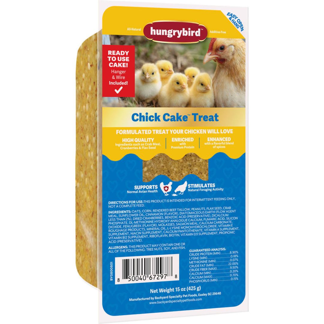 HUNGRYBIRD CHICK CAKE TREAT BAR 15OZ