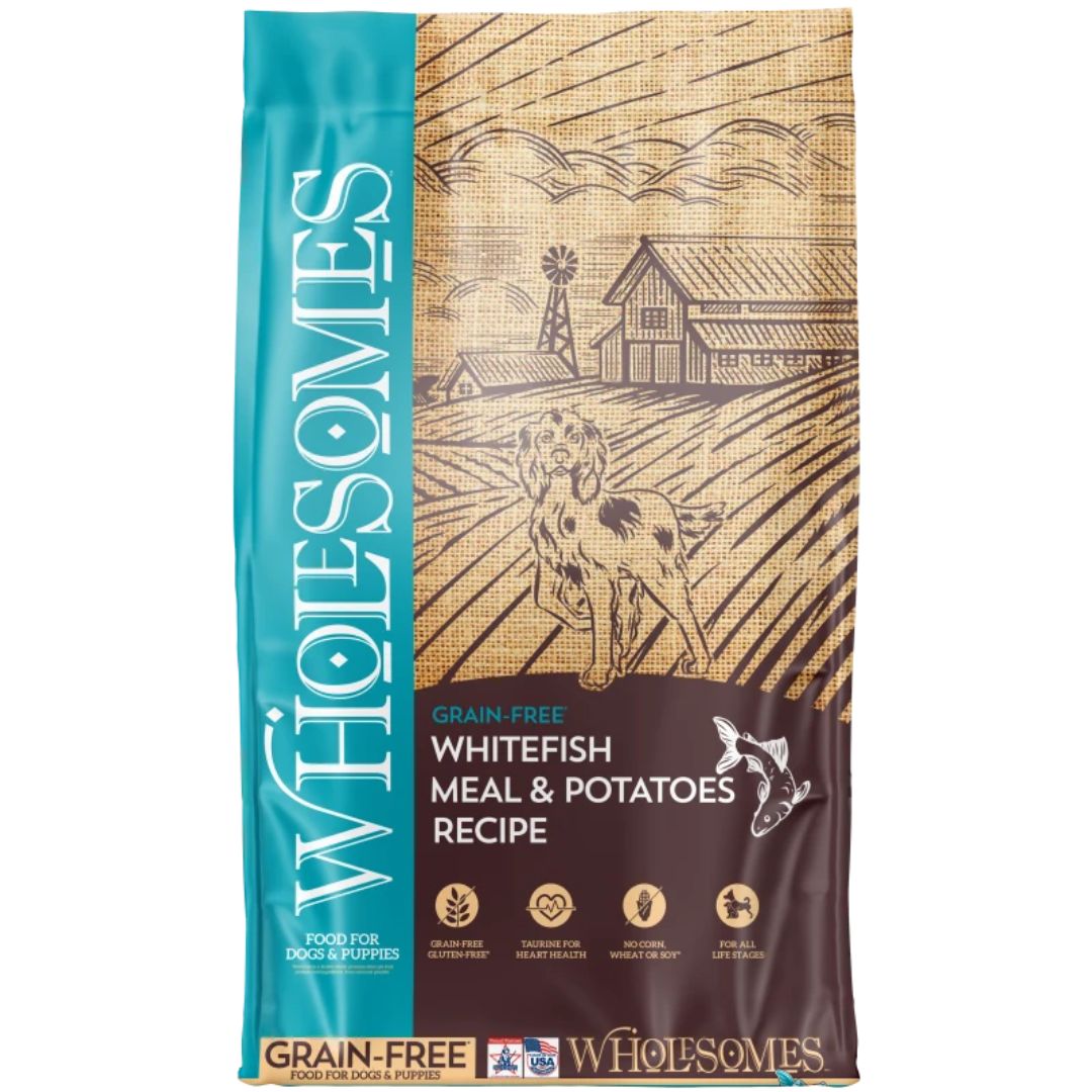 WHOLESOMES GRAIN FREE WHITEFISH &amp; POTATO 35LB