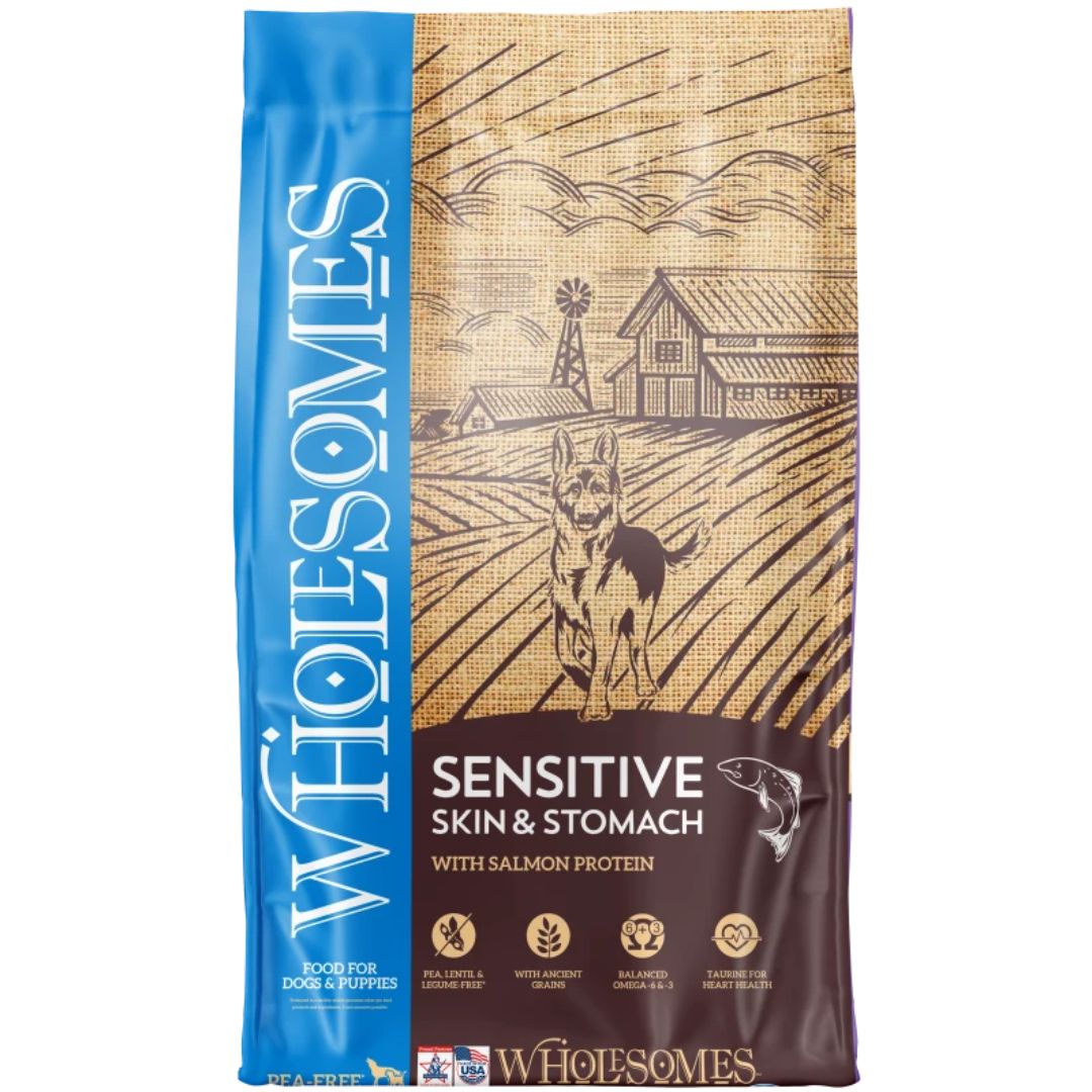 WHOLESOMES SENSITIVE SKIN &amp; STOMACH SALMON &amp; RICE 30LB