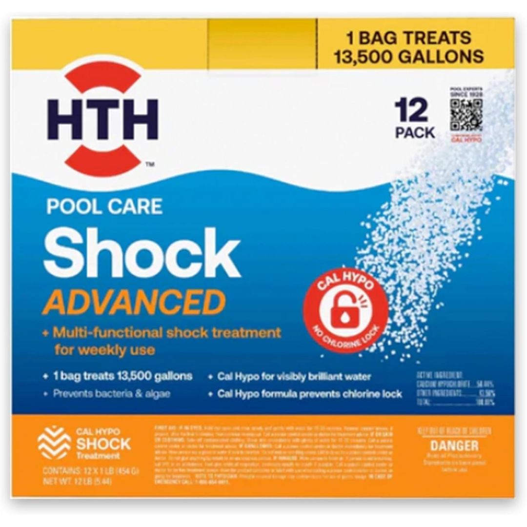 HTH POOL CARE SHOCK ADVANCED 12 X 1 LB PACKS
