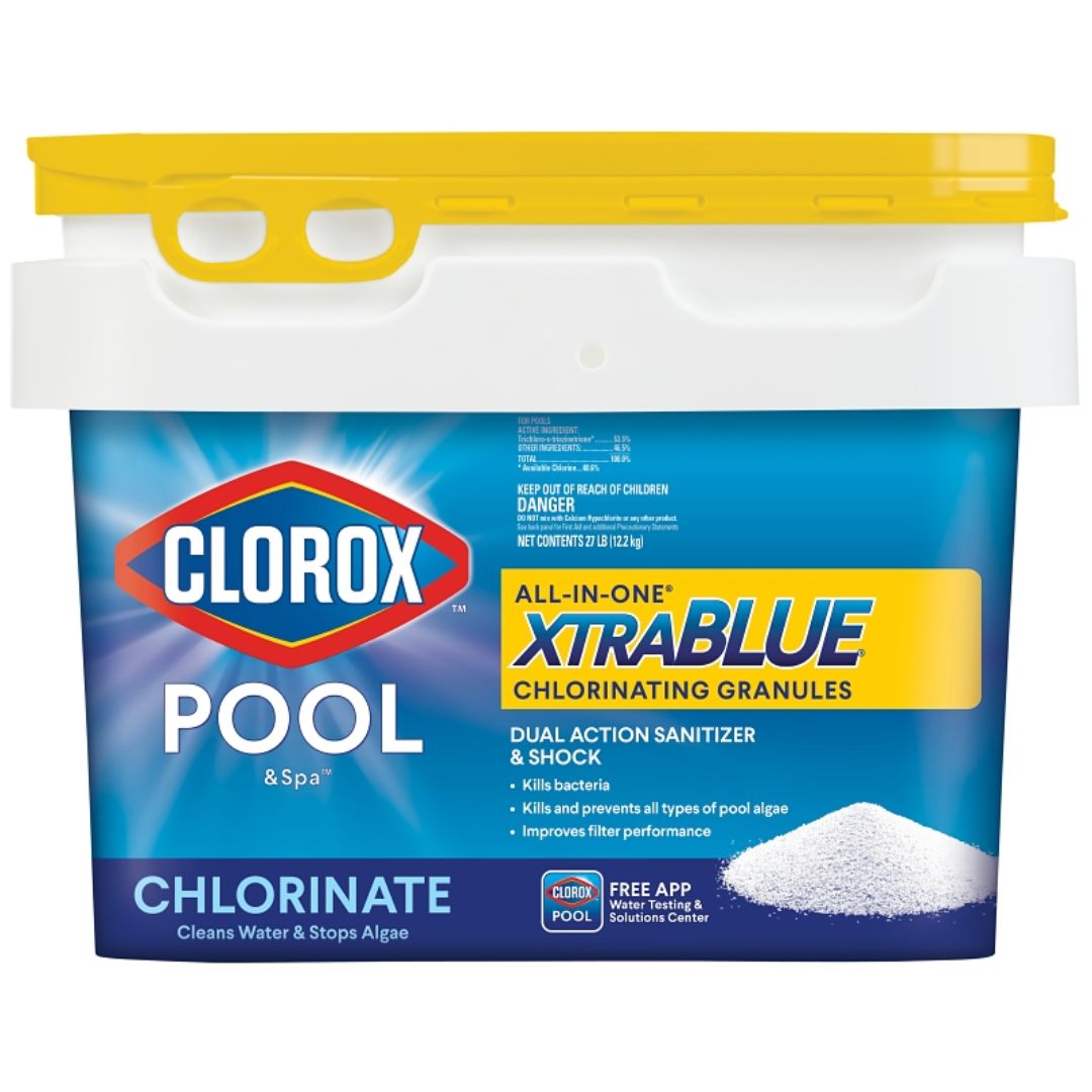 CLOROX ALL-IN-ONE XTRABLUE CHLORINE GRANULES 27LB