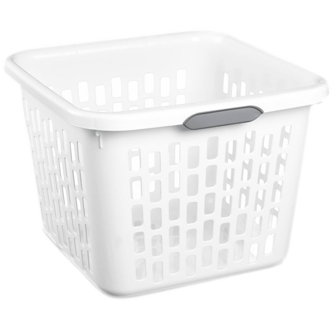 LAUNDRY BASKET SQUARE WHITE