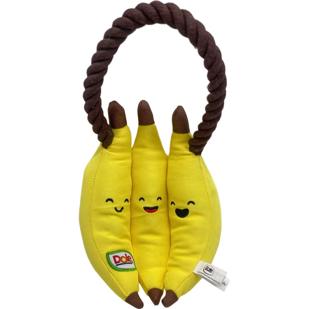 DOLE PET BANAN-O-BUNCH TUG PLUSH DOG TOY