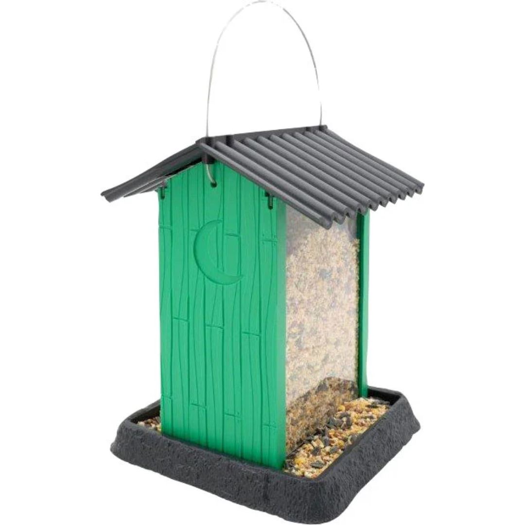 VILLAGE COLLECTION FIESTA HOPPER BIRD FEEDER 4.25LB GREEN