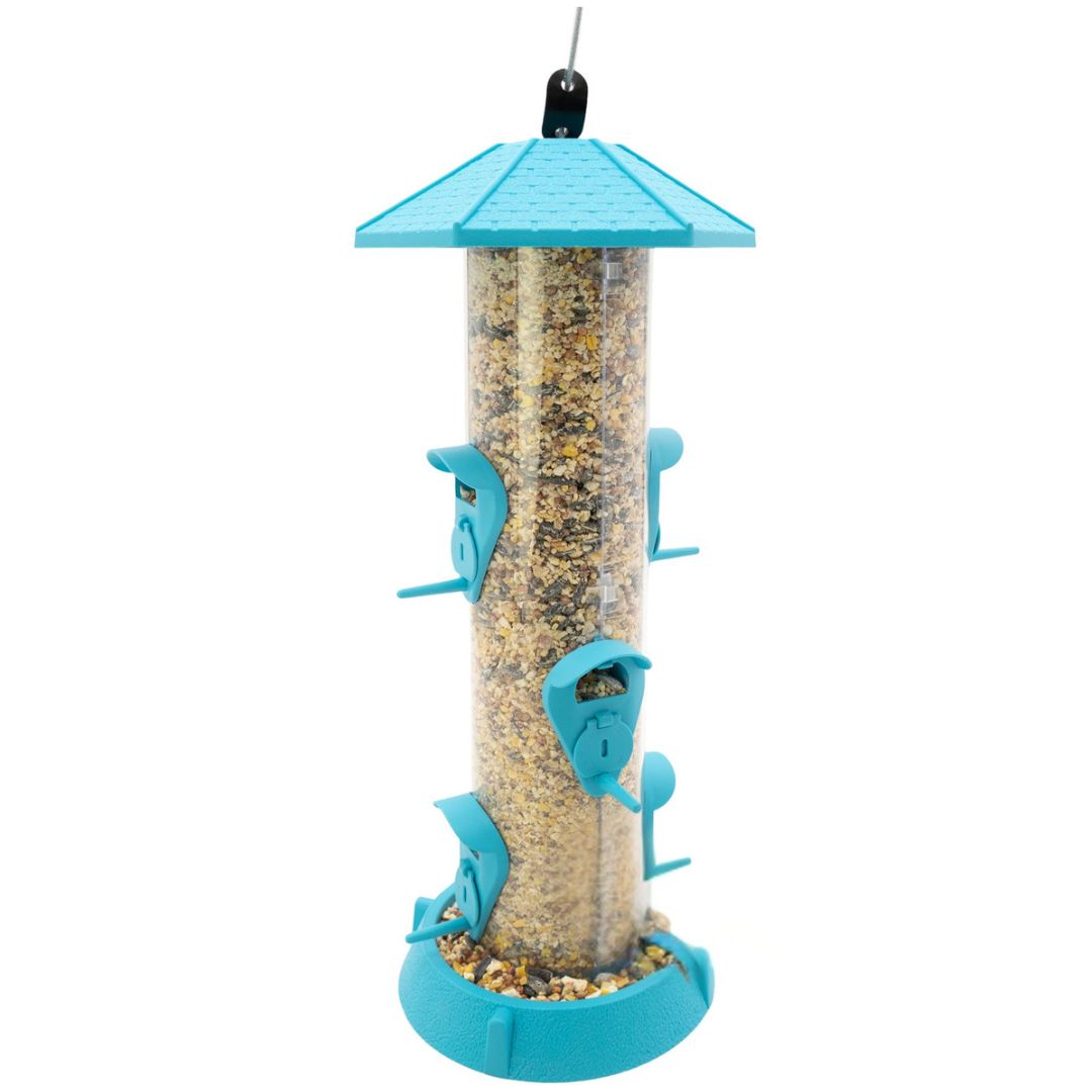 VILLAGE COLLECTION FIESTA PORT BIRD FEEDER BLUE 1.75LB