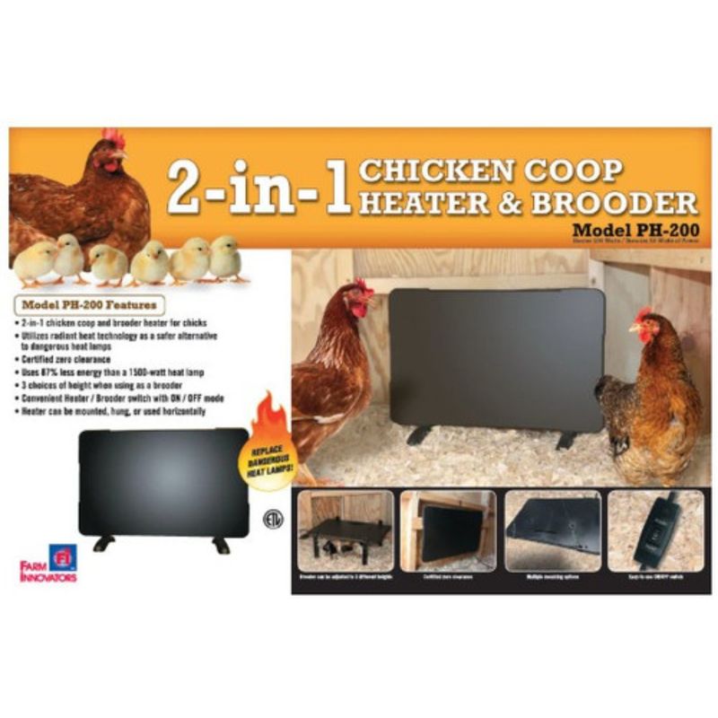 2-IN-1 CHICKEN COOP HEATER AND BROODER BLACK FARM INNOVATORS