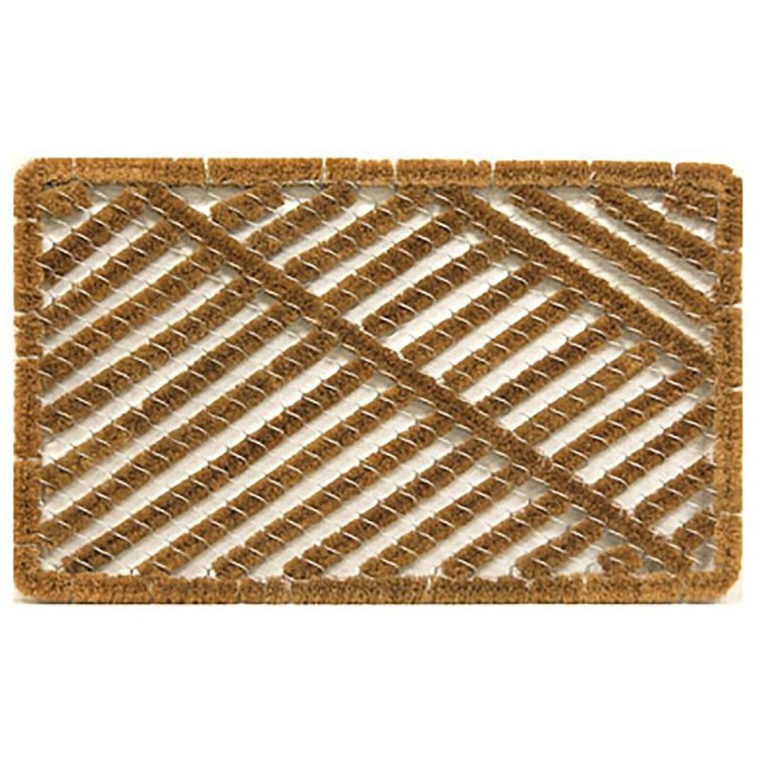 UTILITY MAT COCO FIBER &amp; WIRE BRUSH 18X31IN