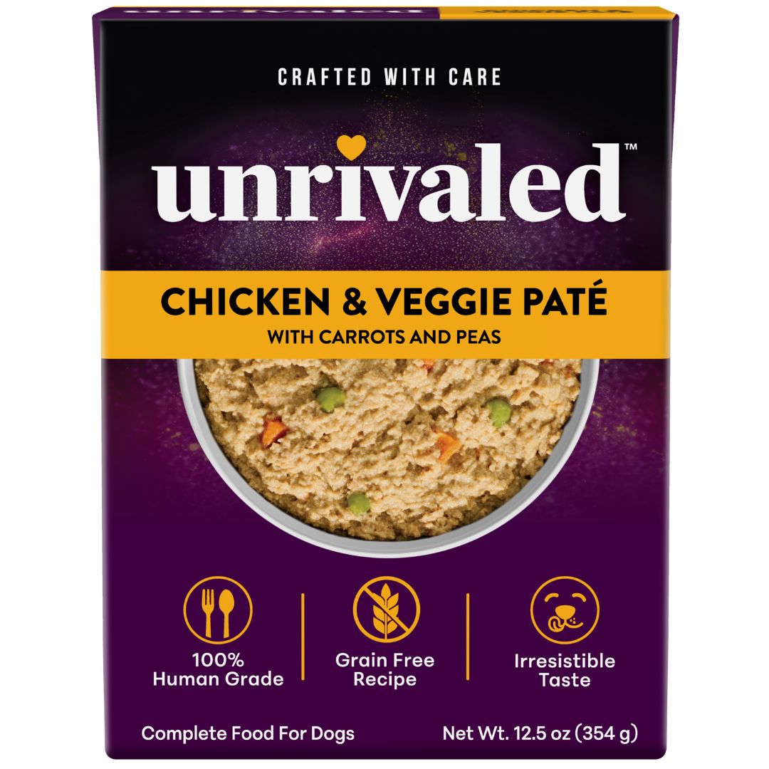 UNRIVALED DOG FOOD CHICKEN &amp; VEGGIE PATÉ 12.5OZ