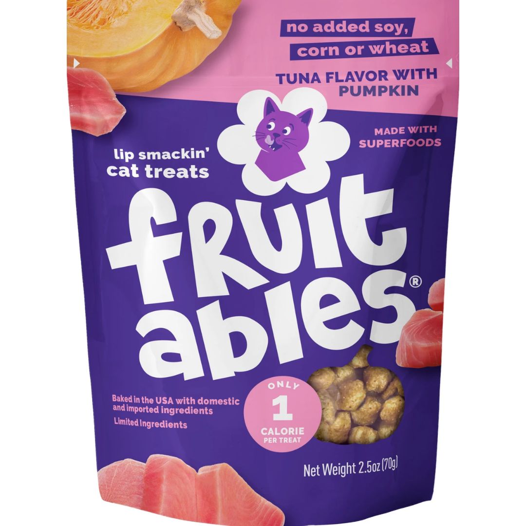 FRUITABLES TUNA &amp; PUMPKIN CAT TREATS 2.5 OZ