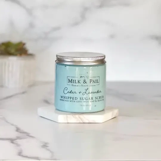Milk &amp; Pail - Cedar &amp; Lavender Whipped Sugar Scrub