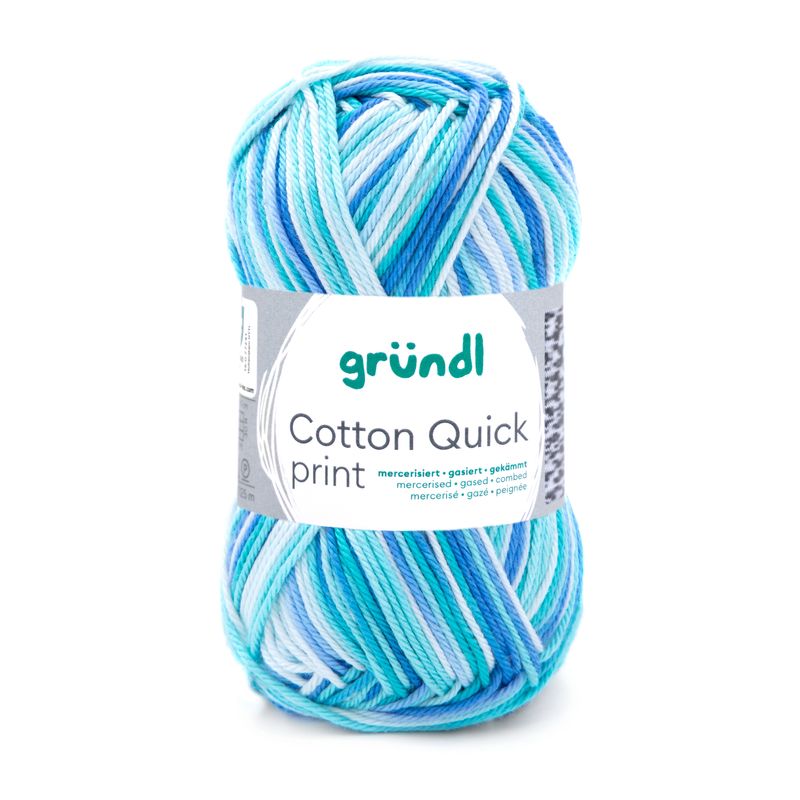 Cotton Quick PRINT de la marque Gründl, Bleu Aqua - Baby Bleu