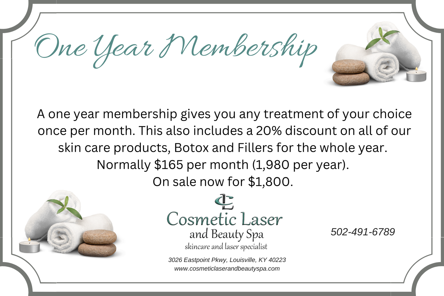 One Year Loyalty Membership $1500