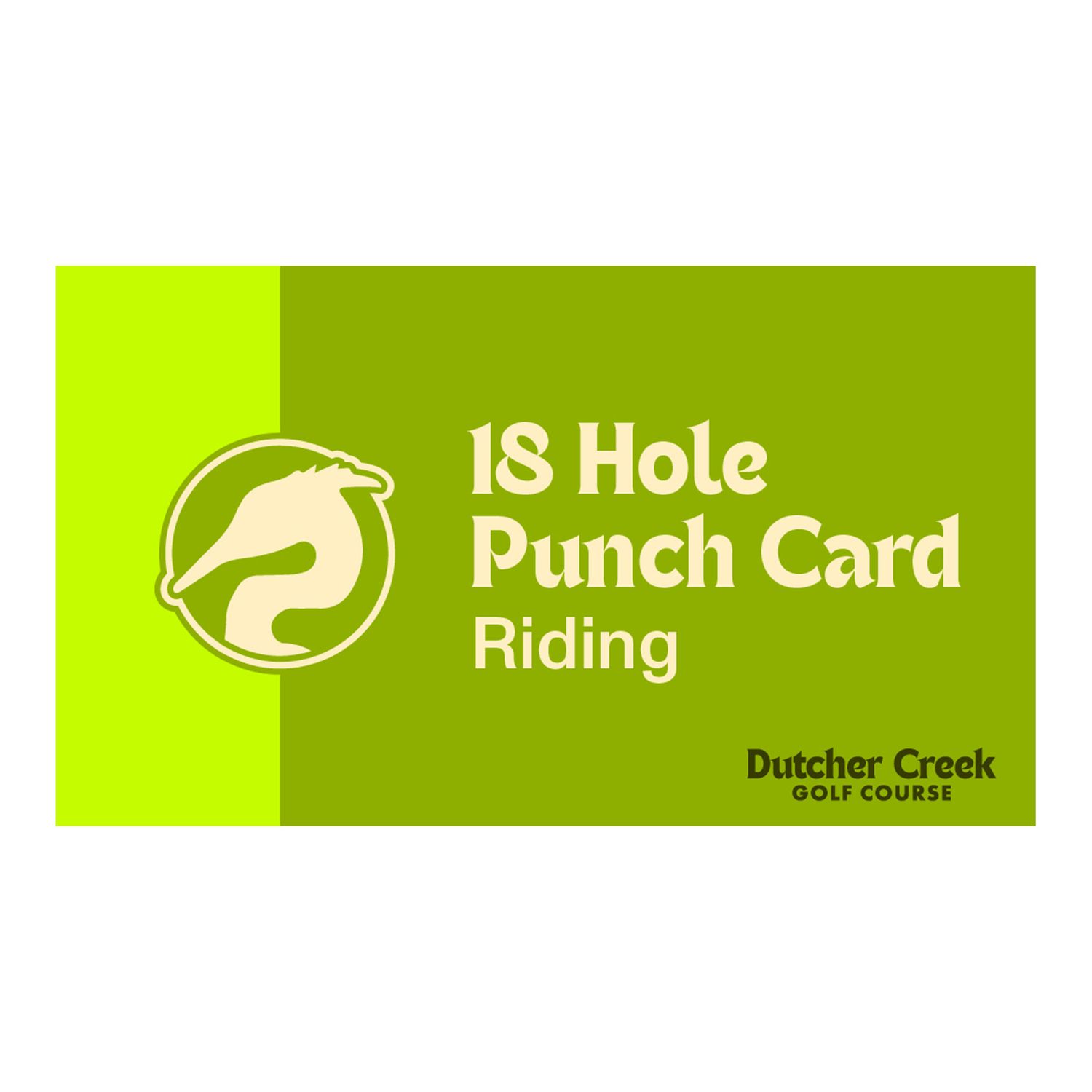 18 Hole Punch Card with Cart