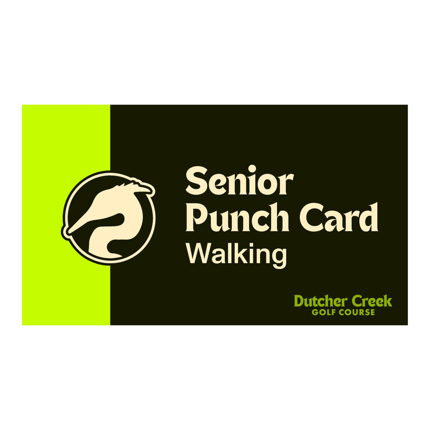 Walking Senior 18 hole Punch Card