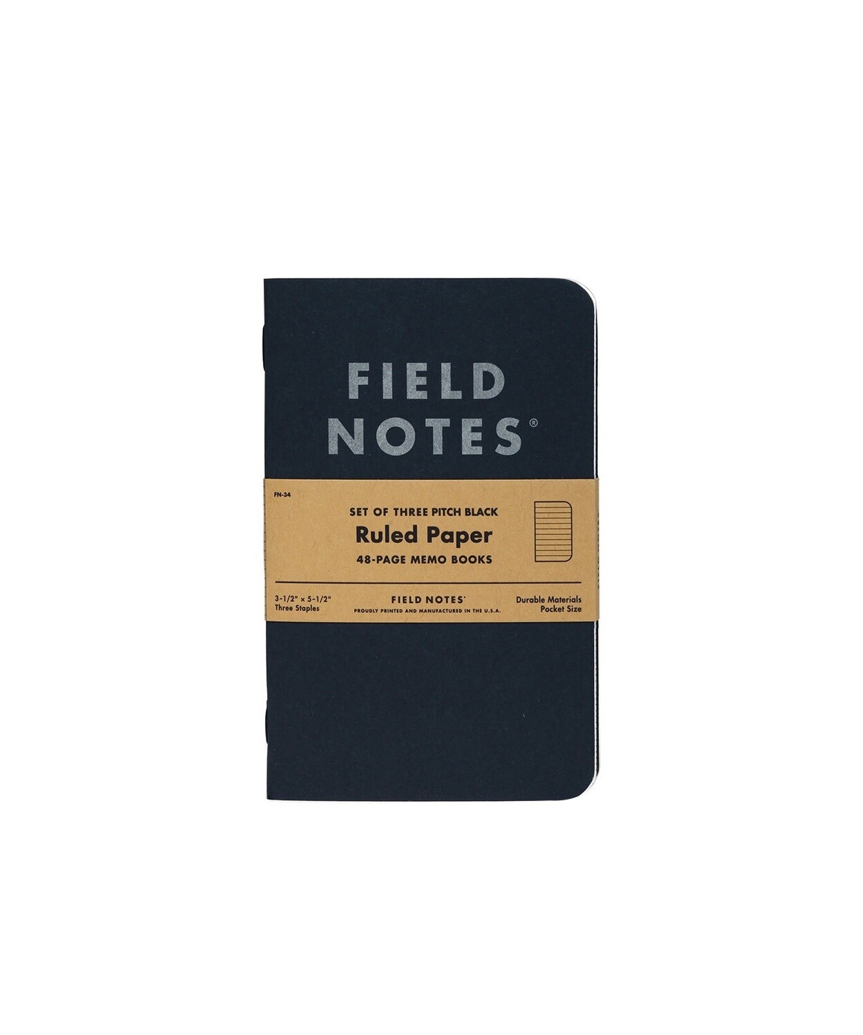 Field Notes &#39;Pitch Black&#39; Memo Books - 3 Pack