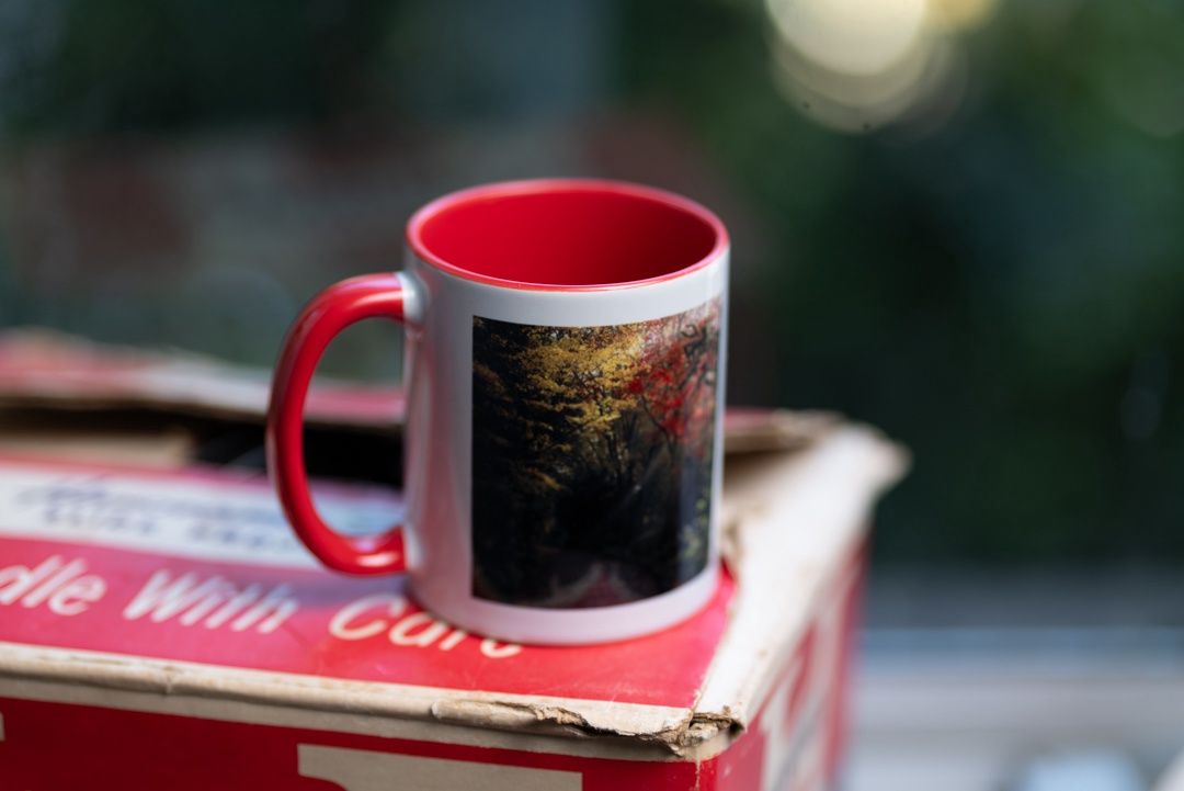 Loop Photo Mug, Colour: Dandenong Ranges Botanical Gardens - White/Red