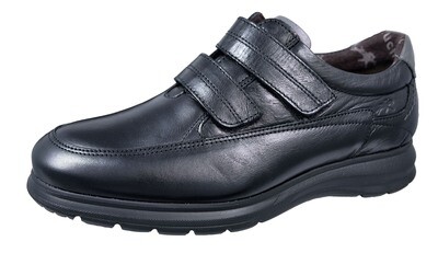 Fluchos Zeta Men&#39;s Shoes Removable Insoles Black Leather F0608