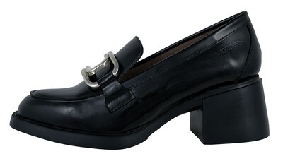 Wonders Kimba: Damen-Mokassins mit leichtem schwarzen Lederabsatz (Modell G-6140)