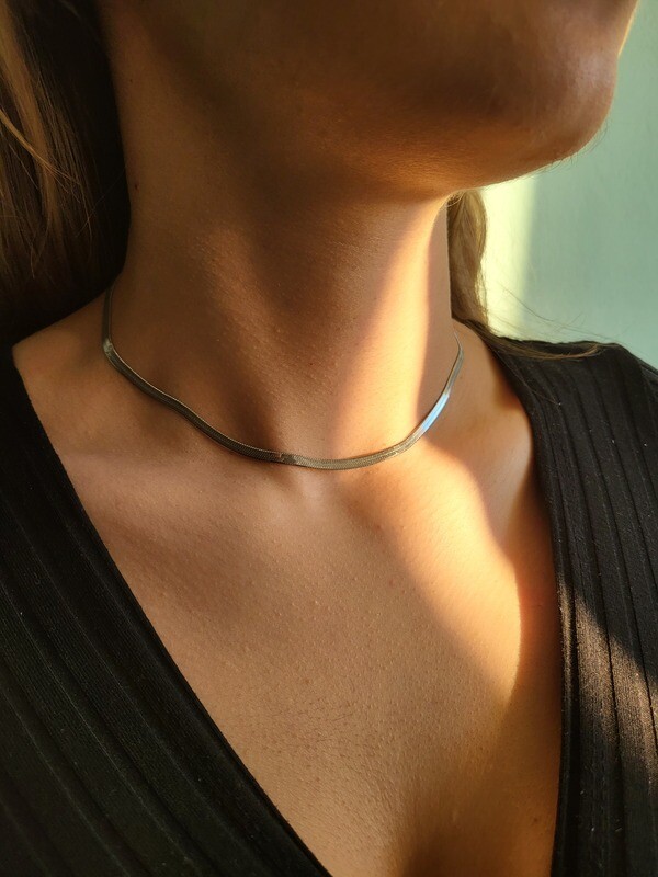 Schlange Silber Halskette