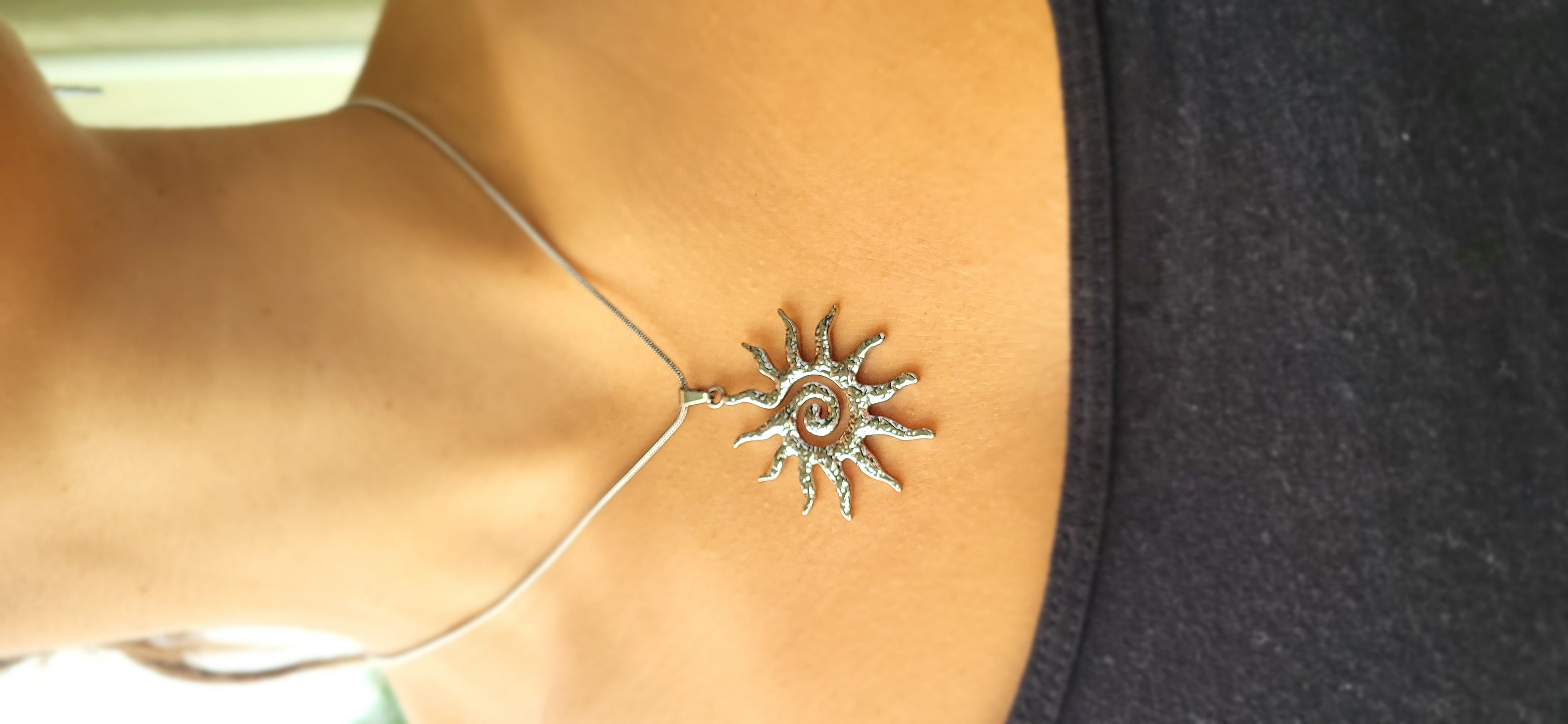 Silber Sonnen kette