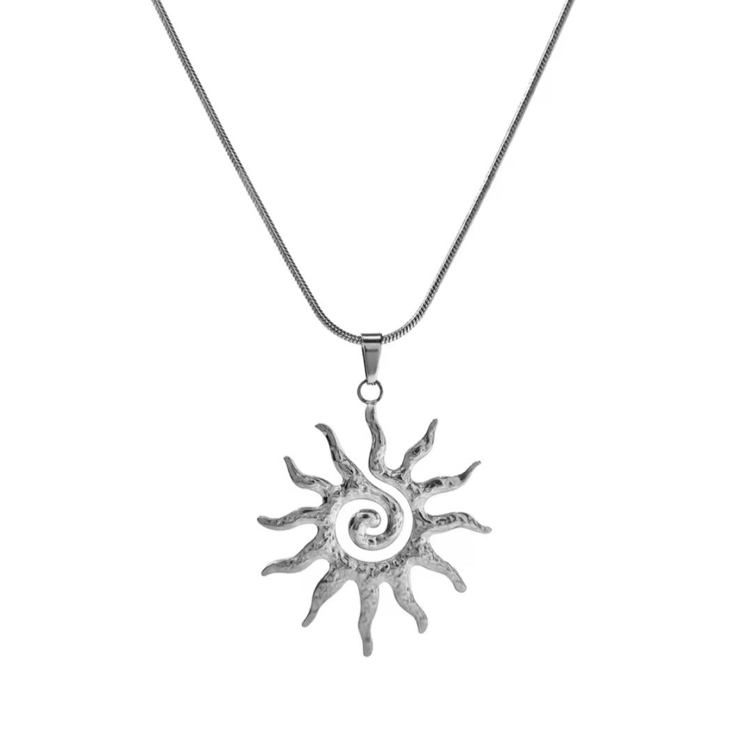 Silber Sonnen kette