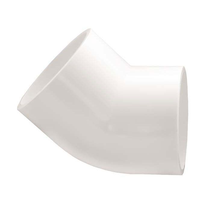 PVC Schedule 40 - 45 Degree Elbow Socket, Size: 1/2 INCH
