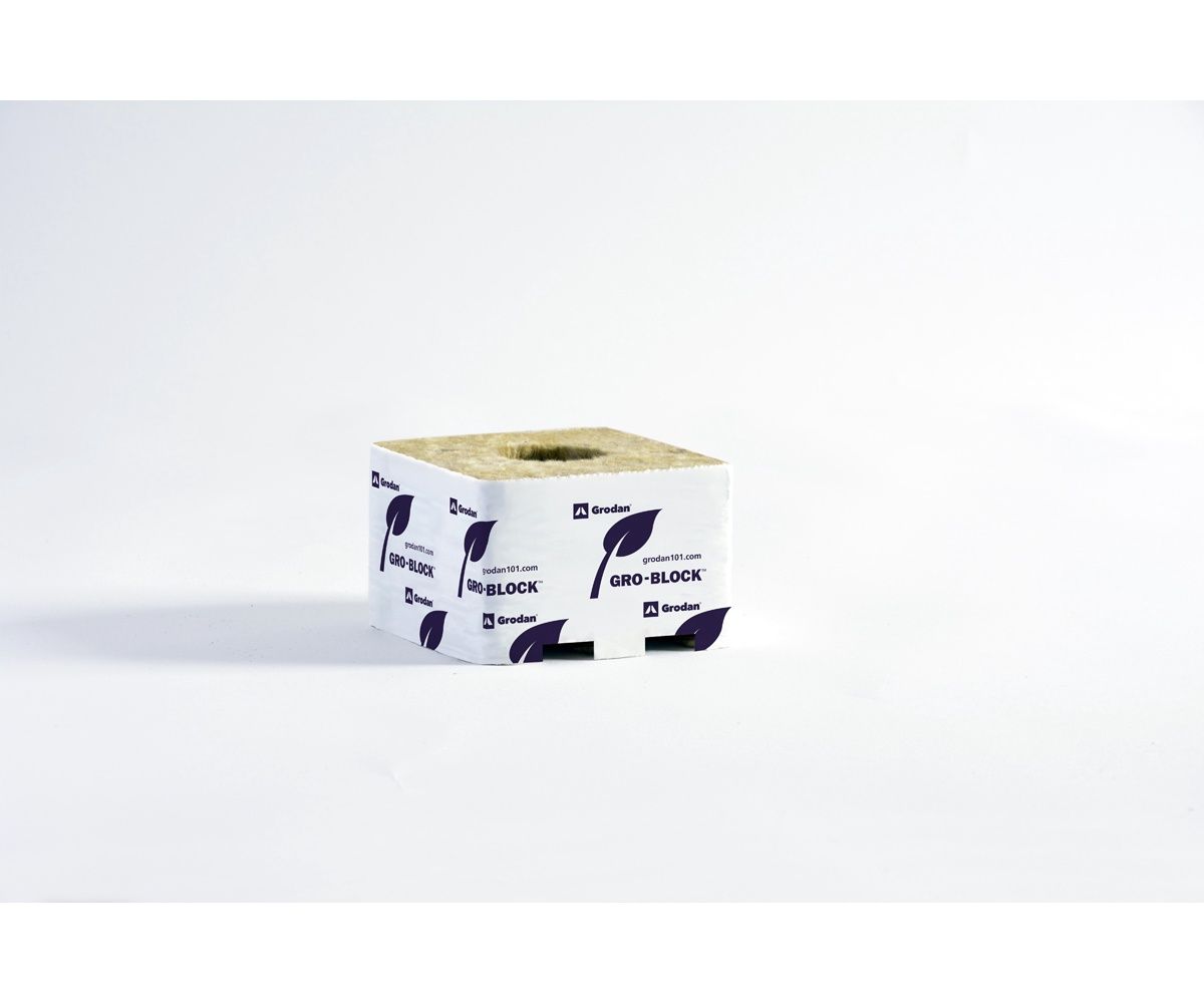 Gro Block Improved Small 4&quot;GR6,5 w/ hole 4&quot;x4&quot;2.6&quot; Shrink/Strip