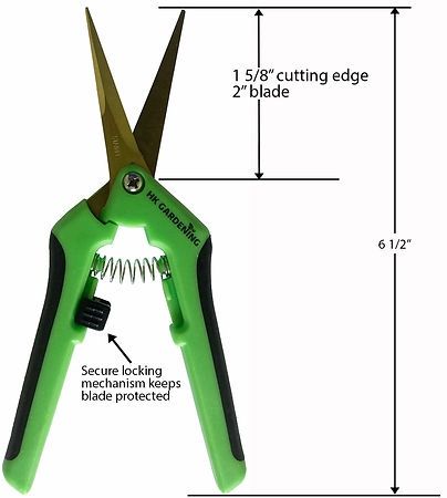 HK Titanium Pruning Shears Straight