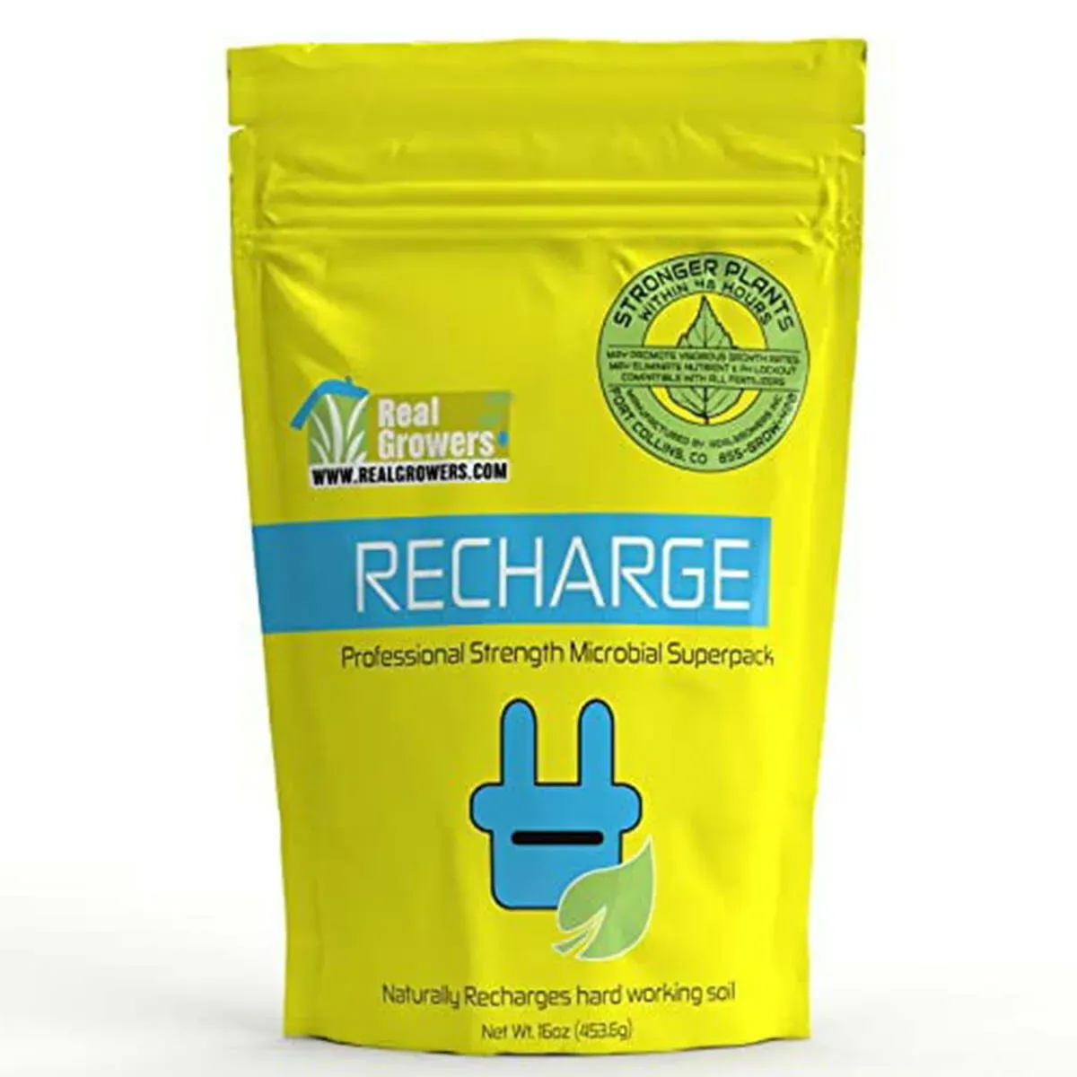 Real Growers Recharge, Size: 16oz