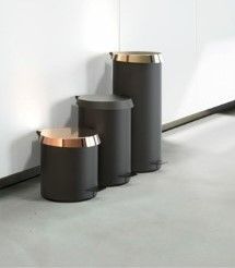 Poubelle noir mat 6 L FROST          + 8 finitions