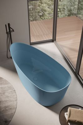 BAIGNOIRE ÎLOT ALMOND DE DISENIA  COULEUR BLEU