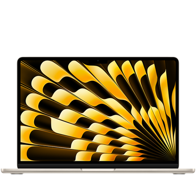 APPLE  |  15&quot; MACBOOK AIR :  M3 chip with 8-core CPU and 10-core GPU, 16GB, 512GB SSD - Starlight,Model A3114