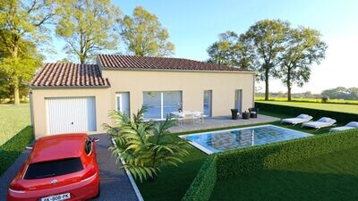 CASTILLON DU GARD (Gard) - Villa plein pied sur terrain constructible de 548m²