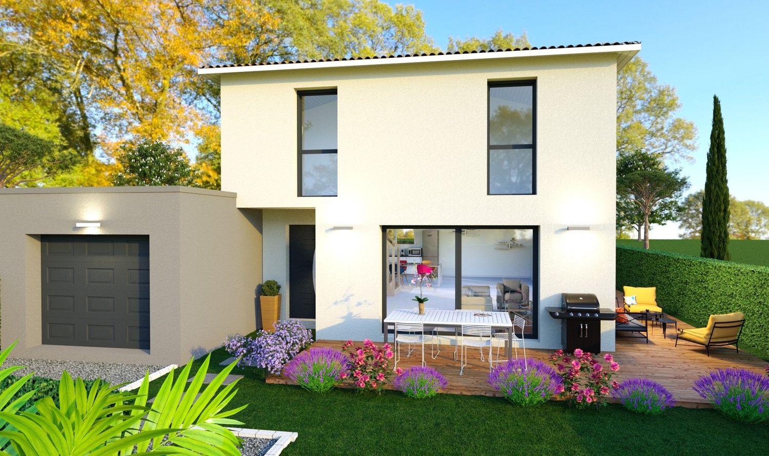 LUNEL (HERAULT) - VILLA ETAGE 90M² SUR TERRAIN DE 300M²