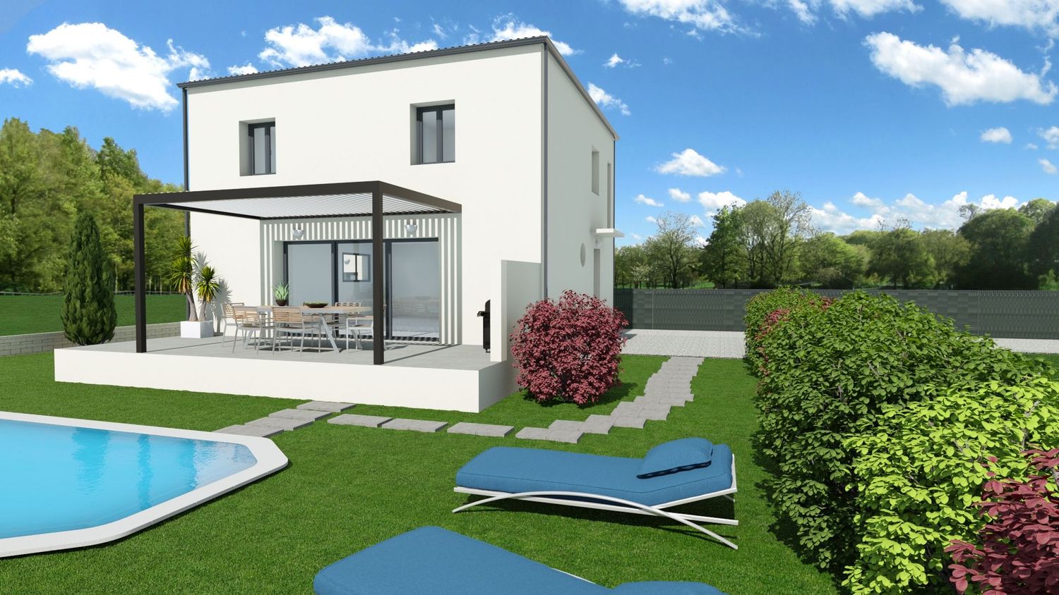 LA CALMETTE (GARD) - MAISON EN R+1 SUR TERRAIN DE 181M²