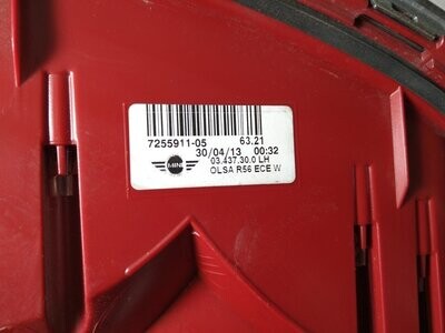 Piloto Trasero Izquierdo BMW Mini 2013 Ref. 7255911