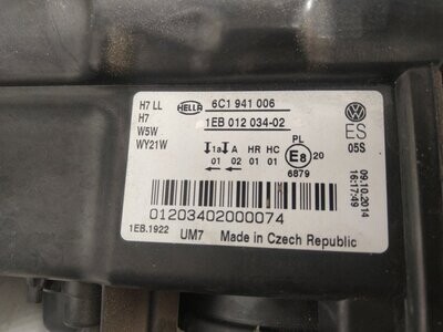Faro Derecho Volkswagen Polo 2015 Ref. 6C1941006