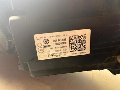 Faro Iquierdo Volkswagen Golf VII 2014 Ref. 5G1941033