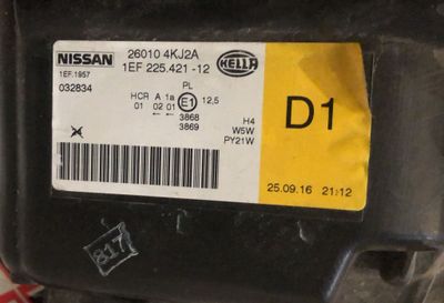Faro Derecho Nissan Navara 2017 ref 260104KJ2A