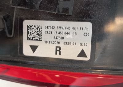 Piloto trasero derecho BMW Serie 1 Lim Ref: 647502 de 2020