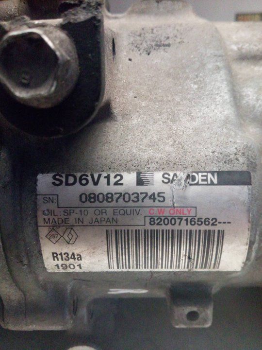 Compresor a/a Renault Clio II de 2007, ref: 8200716562