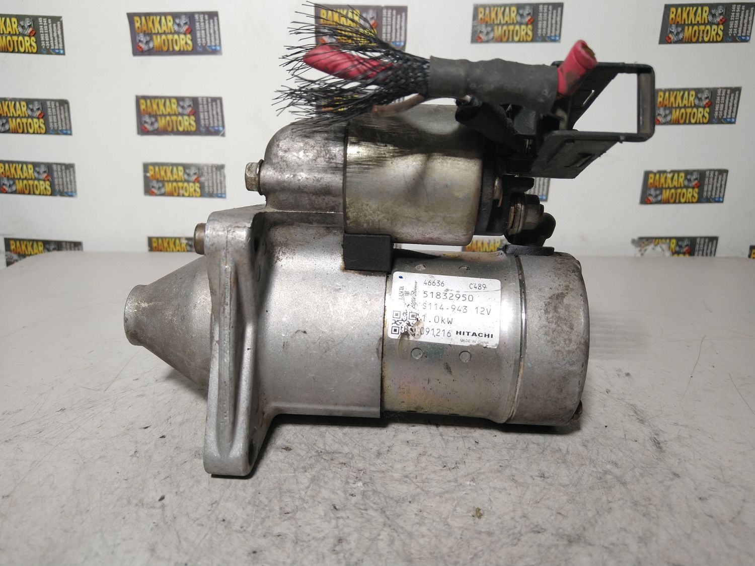 Motor Arranque Fiat Punto 2010, ref: 51832950//S114943