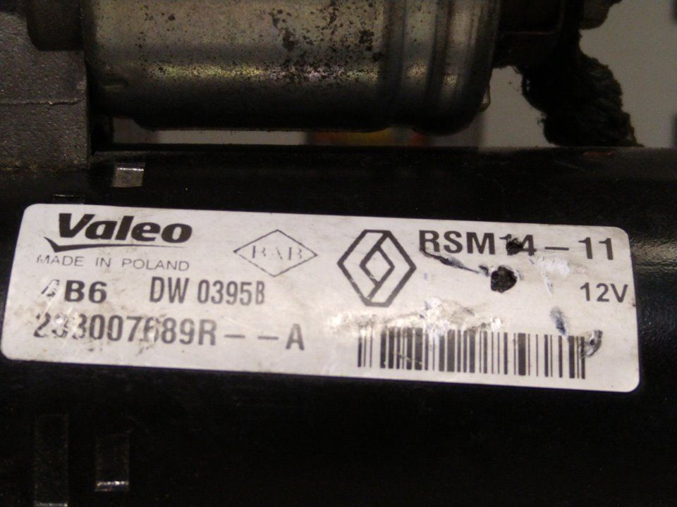 MOTOR DE ARRANQUE RENAULT CAPTUR REF: 233007689A DE 2014