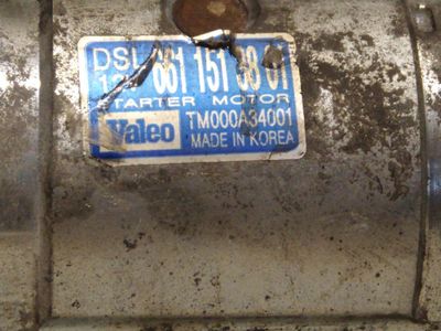 MOTOR DE ARRANQUE SSANGYONG ACTYON REF: TM000A34001 DE 2017
