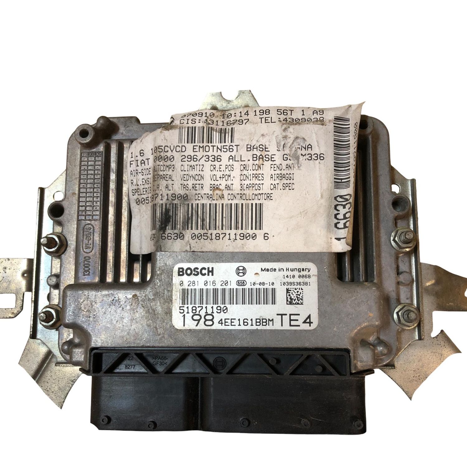 CENTRALITA MOTOR UCE, FIAT BRAVO REF: 0281016201