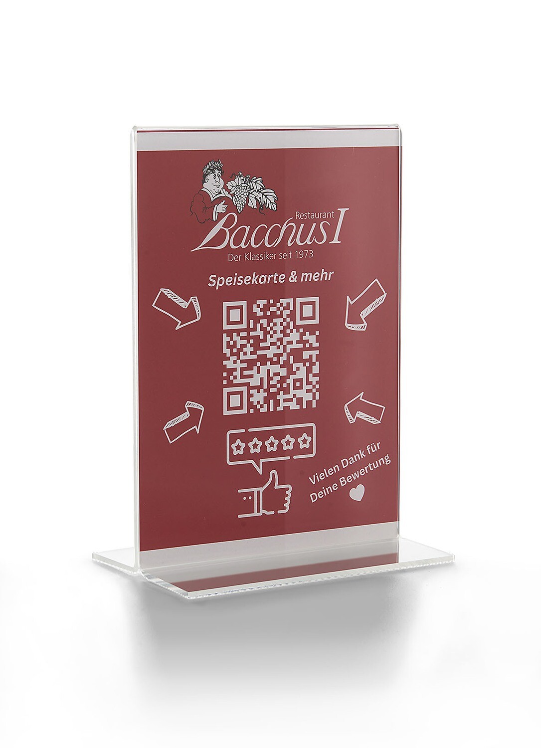 Google QR-Code Aufsteller DIN A6 - individuell Google QR-Code Aufsteller DIN A6 - individuell