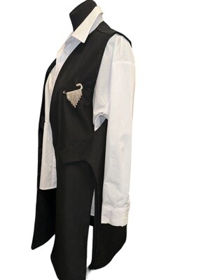 Designerweste. Schwarz. ALRI By Natia.  One Size.  Made In Georgia.