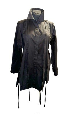 Designerhemd ALRI By Katrin, Schwarz, Größen  L, XL. Made In Georgia.   100% Baumwolle