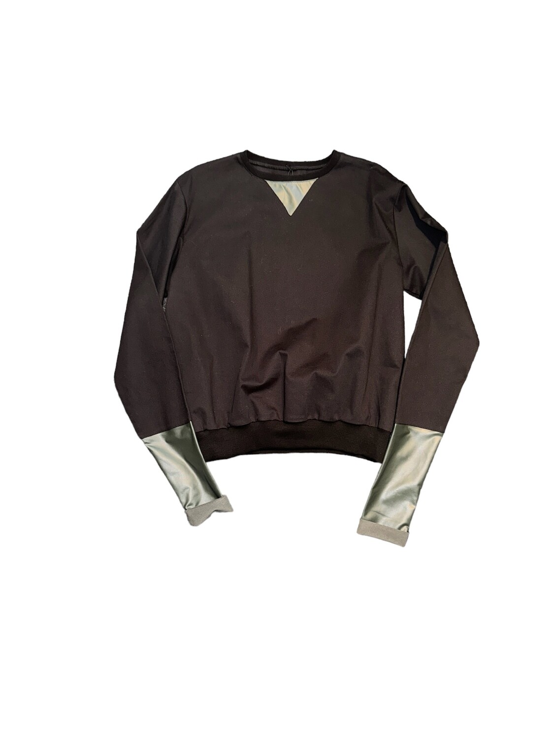Pullover unisex schwarz mit Oliven-grün.  Ge. S-M. 100% Baumwolle. Marke Xatko. Made in Georgia